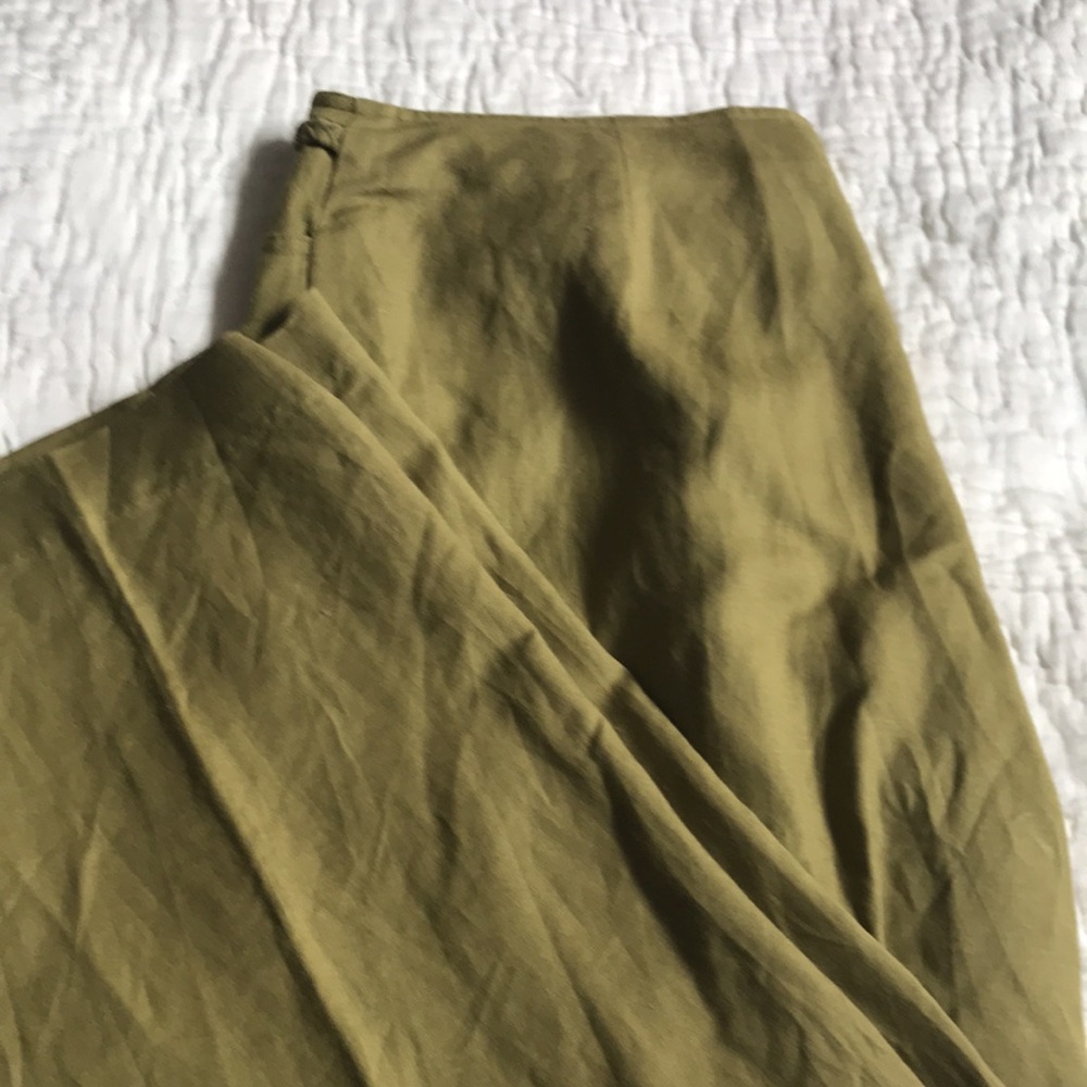 Larry Levine sport linen blend fully lined capri pants avocado green never worn - Picture 8 of 11